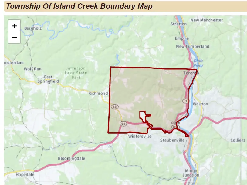 Map of Island Creek Township
